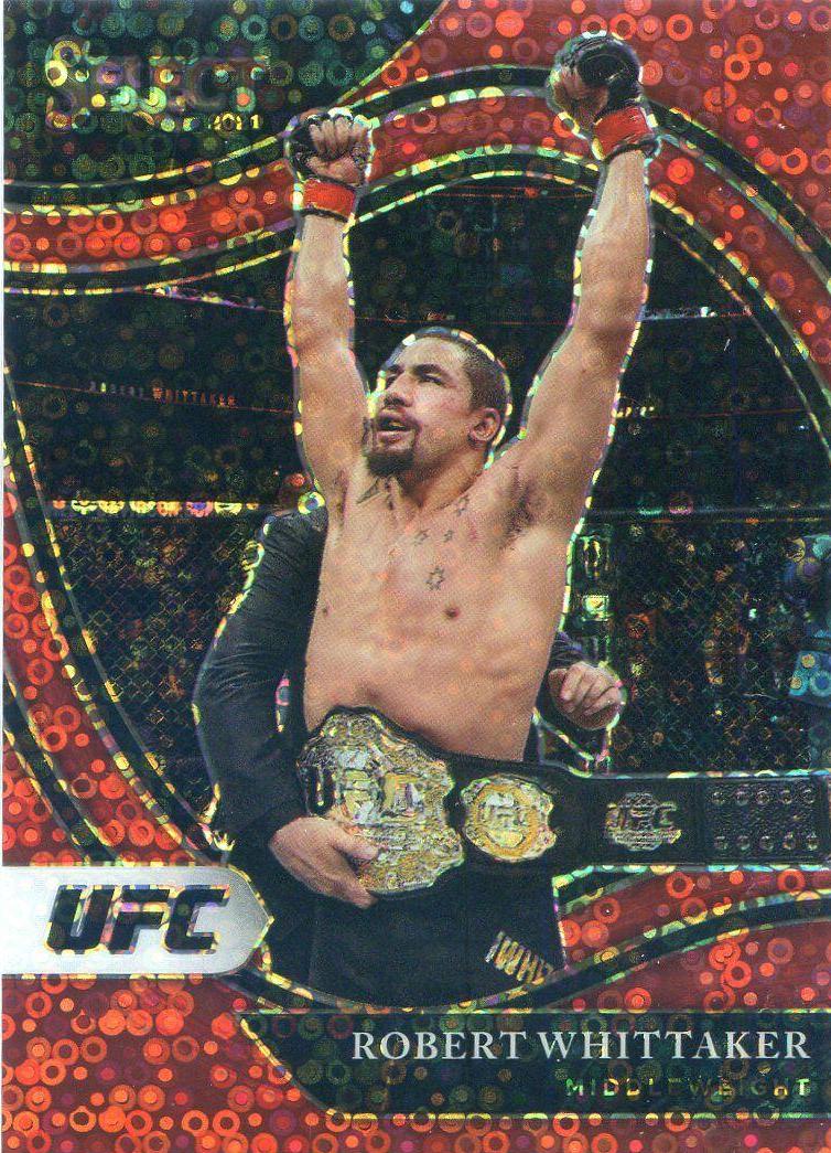 Robert Whittaker 2021 Panini Select UFC Octagonside #267 Red Disco