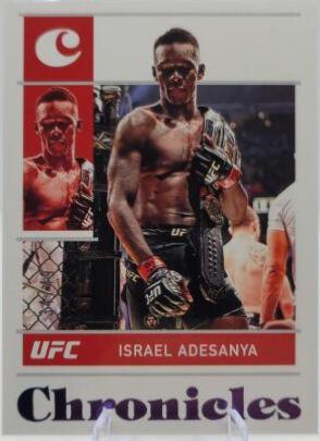 Israel Adesanya 2022 Panini Chronicles UFC Base Chronicles #15 Purple