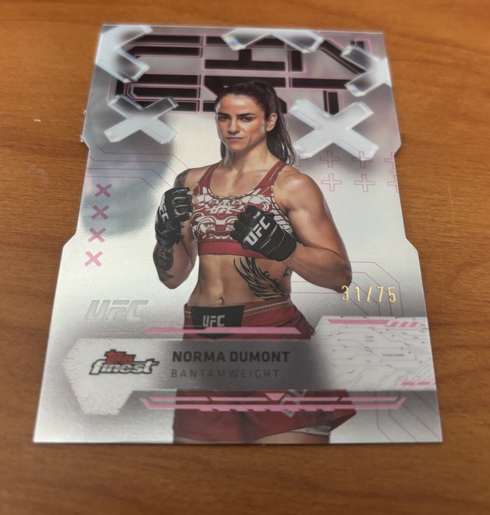 Norma Dumont 2025 Topps Finest UFC Base Common #48 Die-Cut Refractor