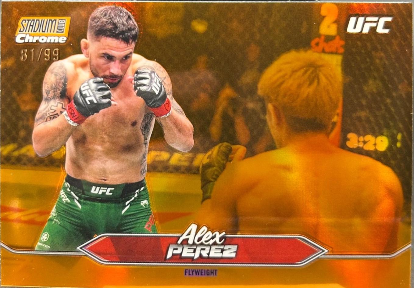 Alex Perez 2025 Topps Stadium Club UFC Base Chrome #C-21 Superfractor