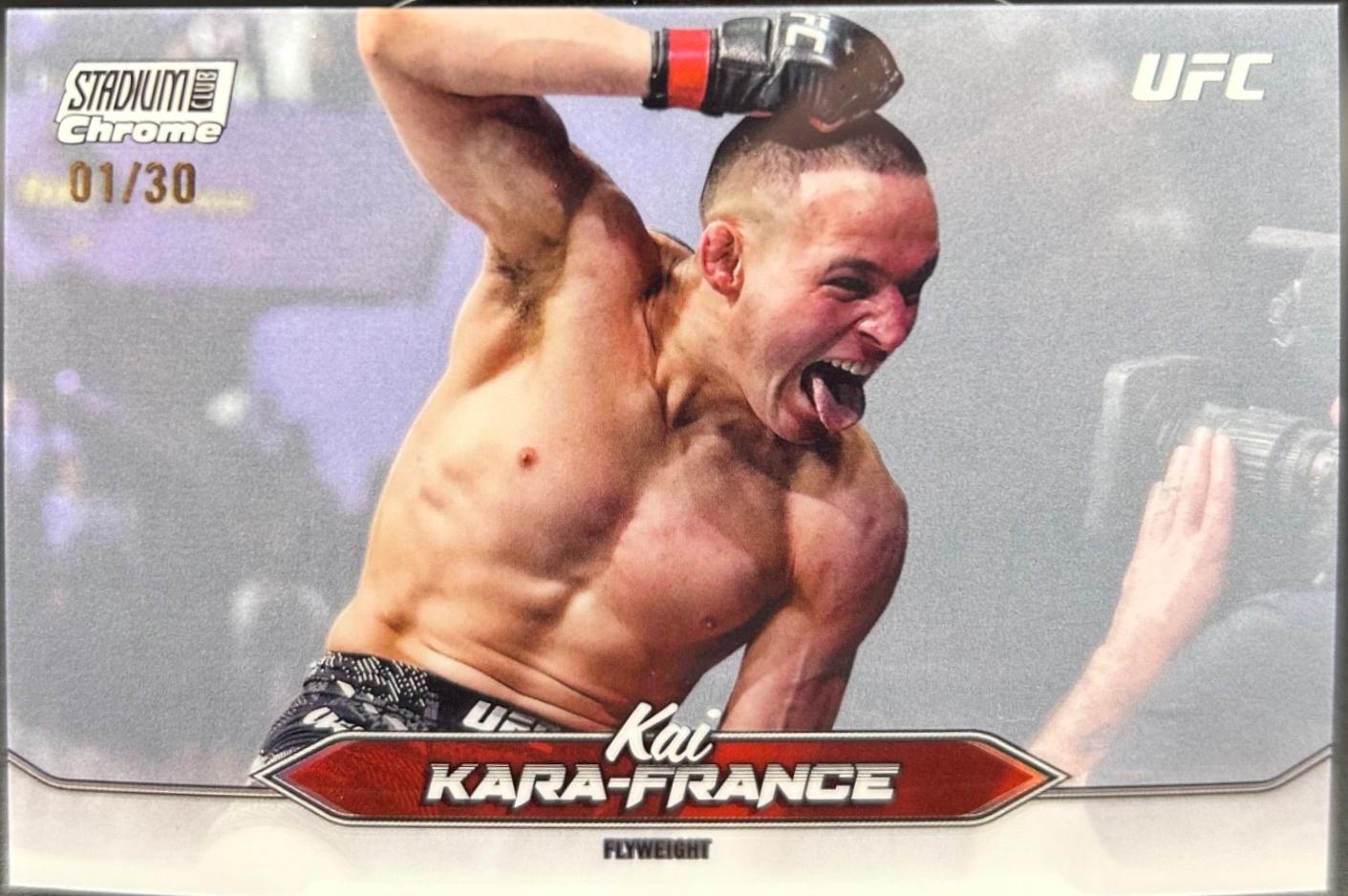 Kai Kara-France 2025 Topps Stadium Club UFC Base Chrome #C-67 Gold Minted Refractor