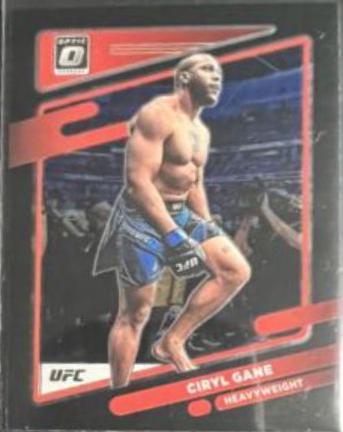 Ciryl Gane 2022 Panini Donruss Optic UFC Base #40 Black Pandora