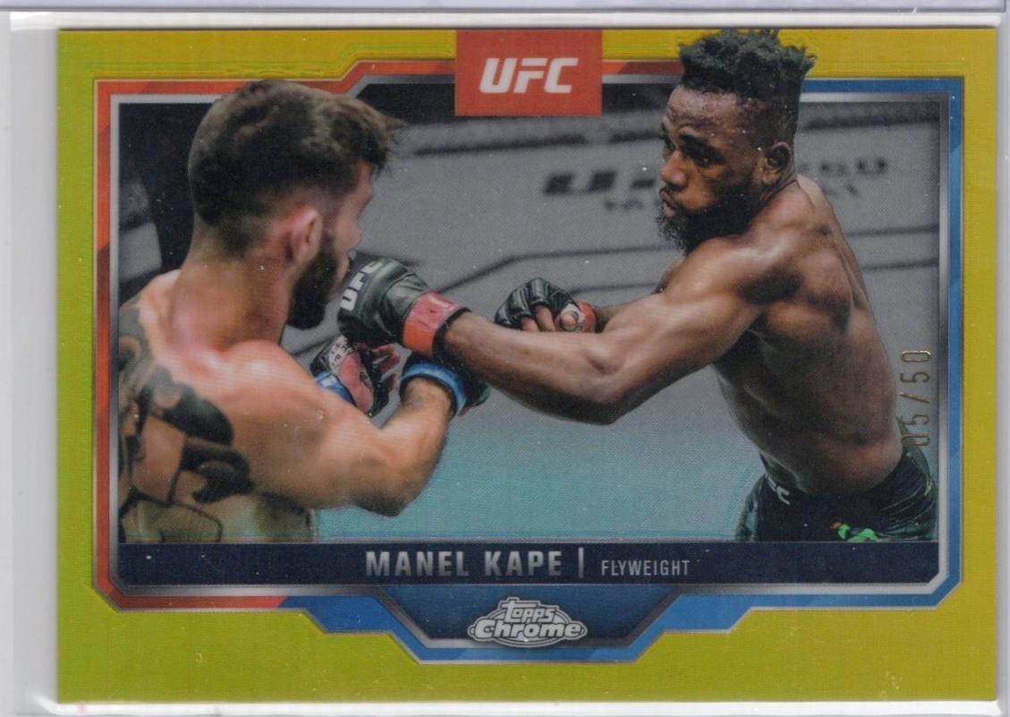 Manel Kape 2025 Topps Chrome UFC Base #58 Gold Refractor