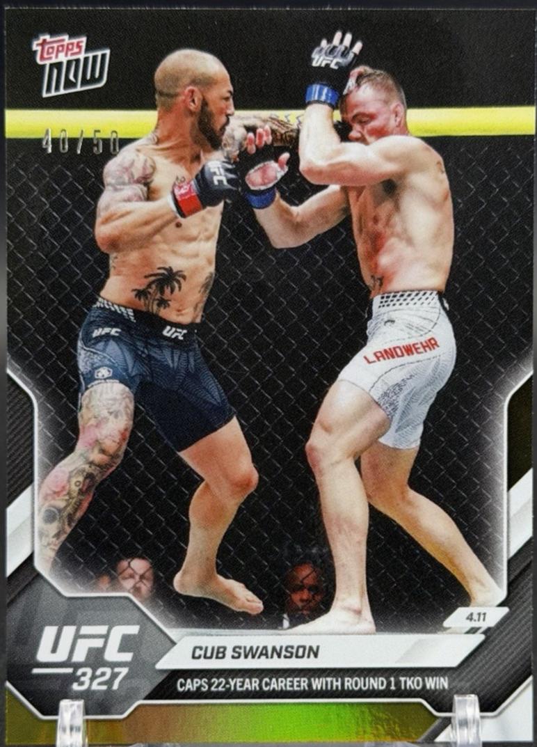 Cub Swanson Topps Now UFC Base #14 Gold Foil
