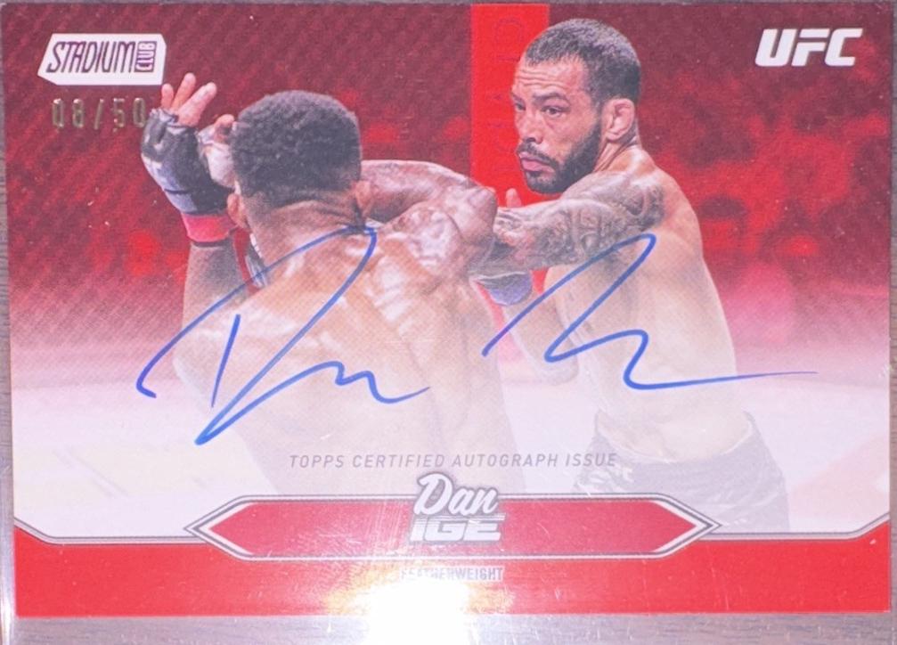 Dan Ige 2025 Topps Stadium Club UFC Base Autographs #BCA-DIG Red