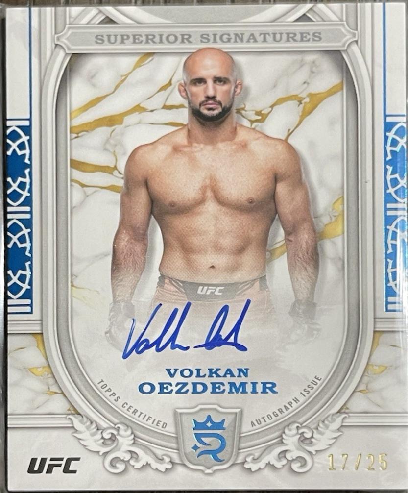 Volkan Oezdemir 2024 Topps Royalty UFC Superior Signatures #SS-VOR Blue