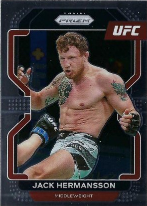 Jack Hermansson 2022 Panini Prizm UFC Base #135 Hyper