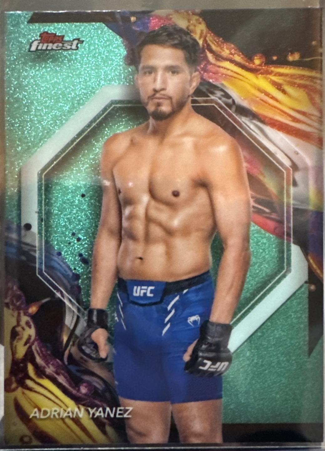 Adrian Yanez 2024 Topps Finest UFC Base Uncommon #143 Aqua Glitter Refractor