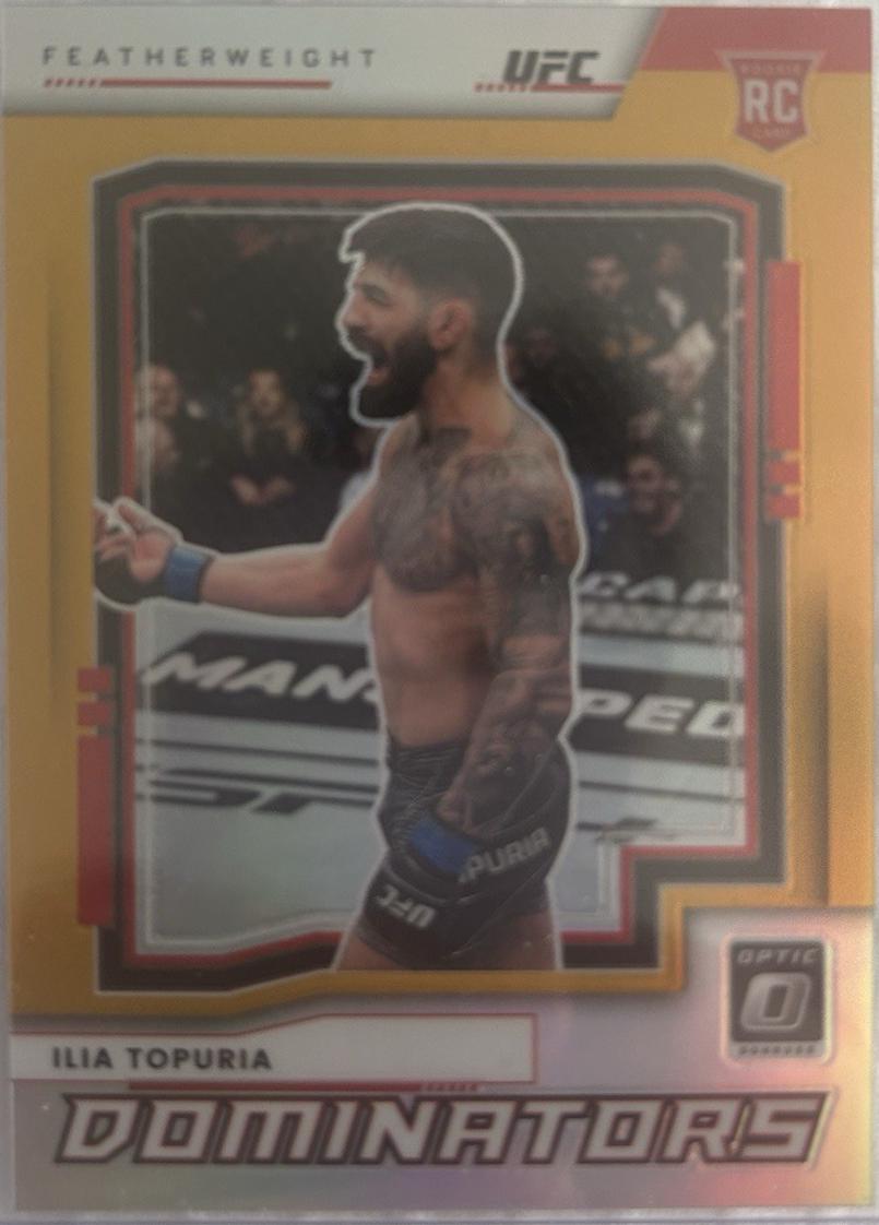 Ilia Topuria 2022 Panini Donruss Optic UFC Dominators #17 Gold