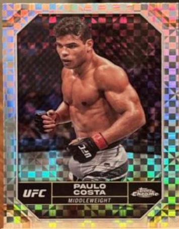 Paulo Costa 2024 Topps Chrome UFC Base #154 X-Fractor