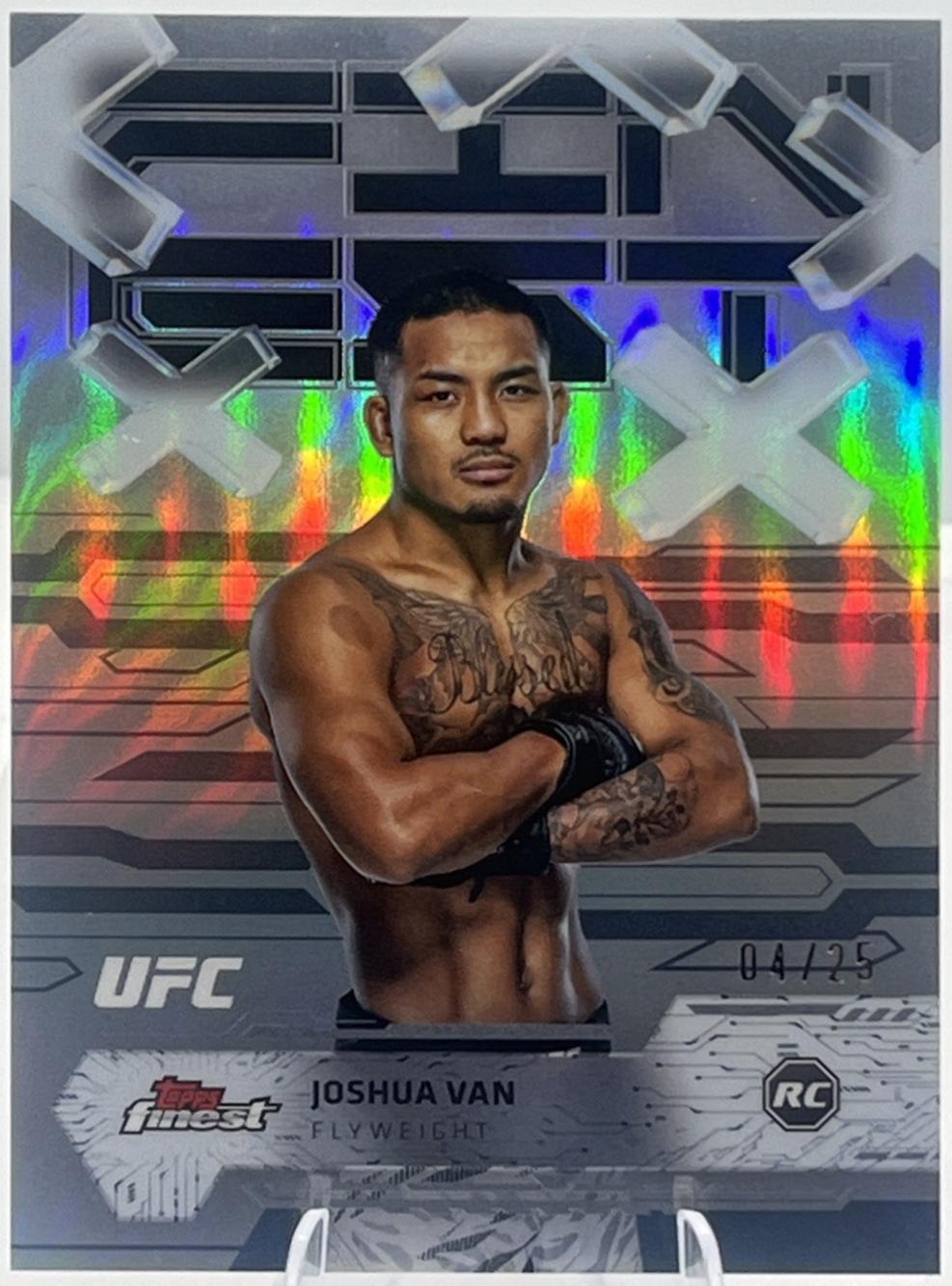 Joshua Van 2025 Topps Finest UFC Base Common #78 Black Refractor