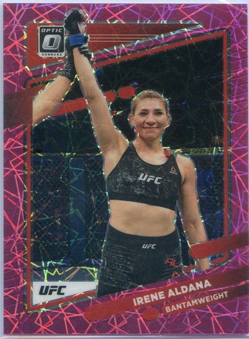Irene Aldana 2022 Panini Donruss Optic UFC Base #35 Pink Velocity