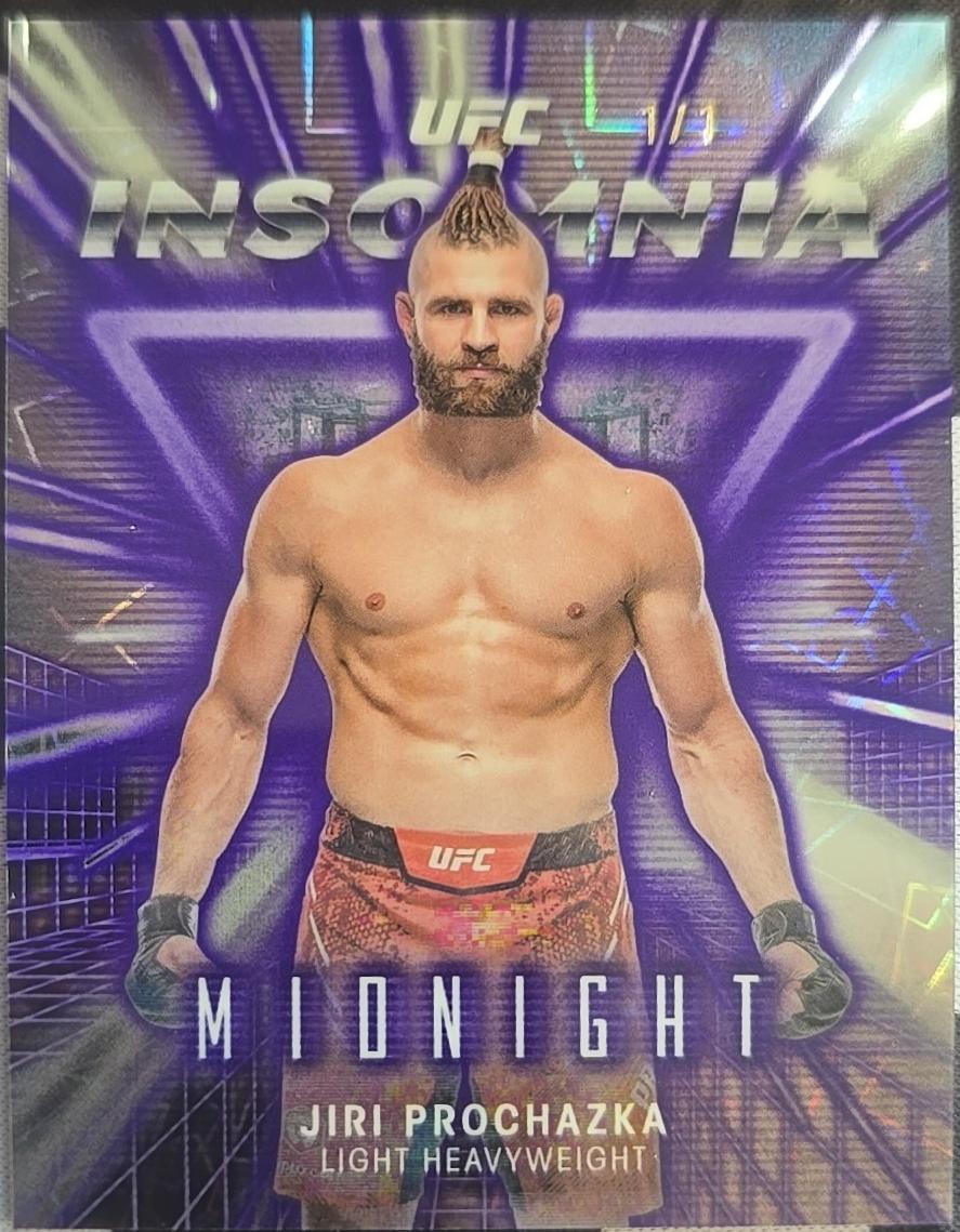 Jiri Prochazka 2025 Topps Midnight UFC Insomnia #IN-6 Black Light