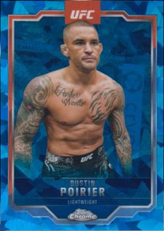 Dustin Poirier 2025 Topps Chrome Sapphire UFC Base Sapphire #7 Padparadscha Sapphire