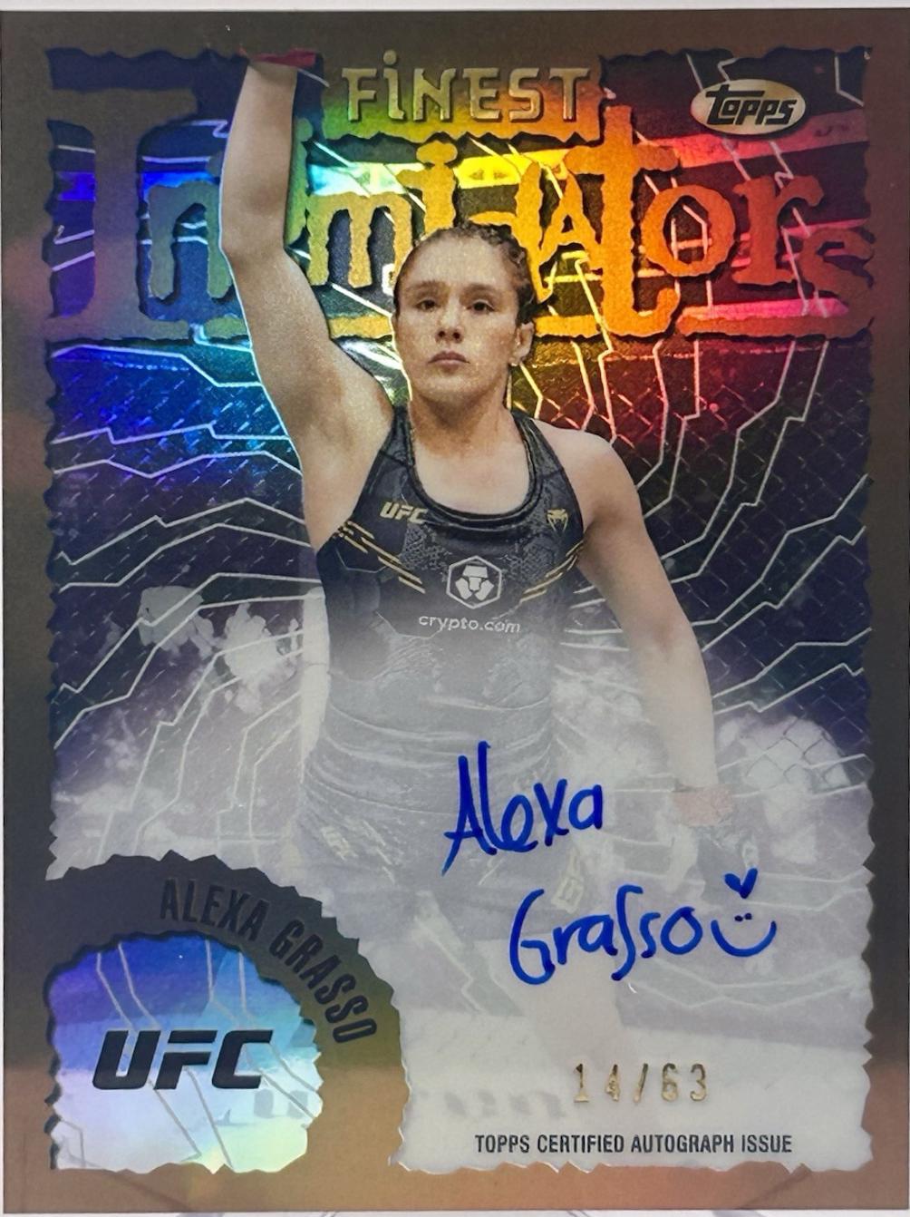 Alexa Grasso 2024 Topps Finest UFC Intimidators Autographs #IA-AGO Refractor