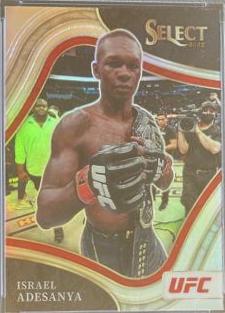 Israel Adesanya 2022 Panini Select UFC Octagonside #229 Silver