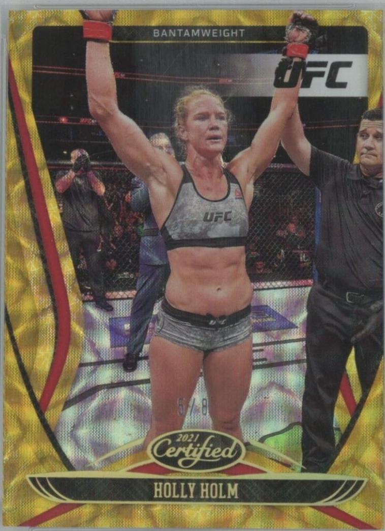 Holly Holm 2021 Panini Chronicles UFC Base Certified #127 Asia Gold
