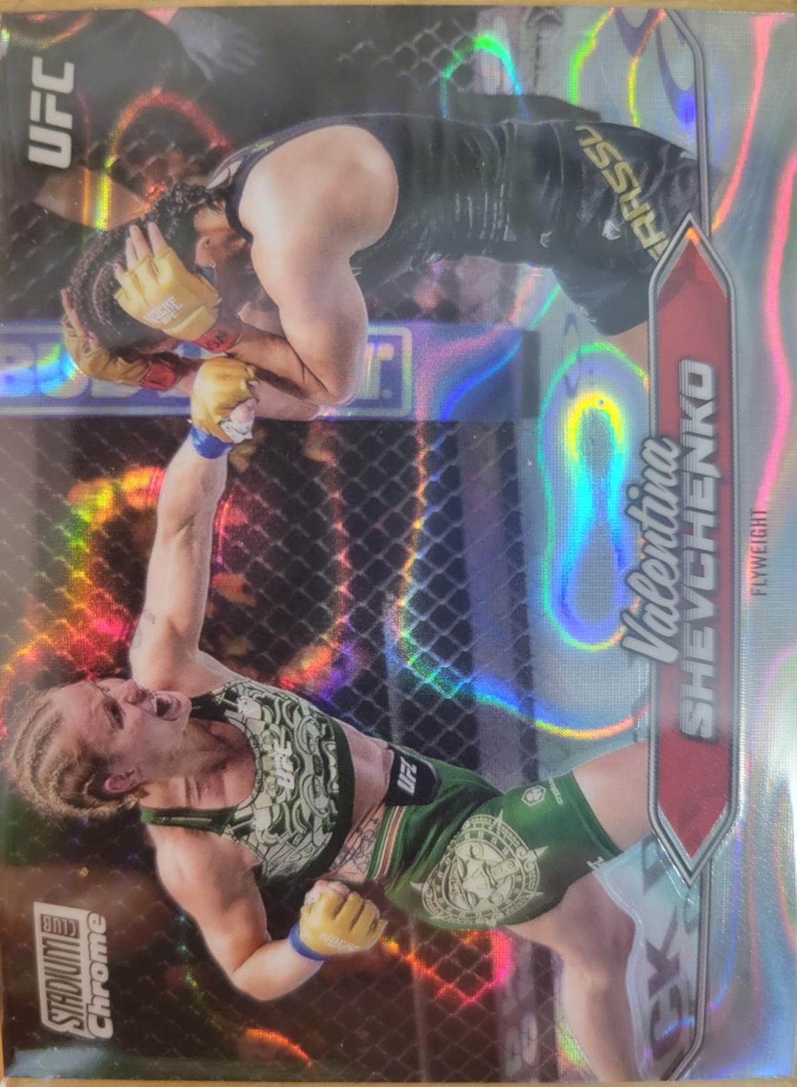 Valentina Shevchenko 2025 Topps Stadium Club UFC Base Chrome #C-156 Lava
