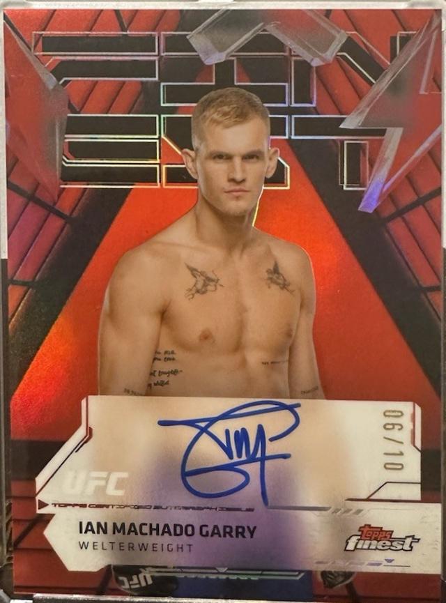 Ian Machado Garry 2025 Topps Finest UFC Finest Autographs #FA-IG Red Black Vapor Refractor
