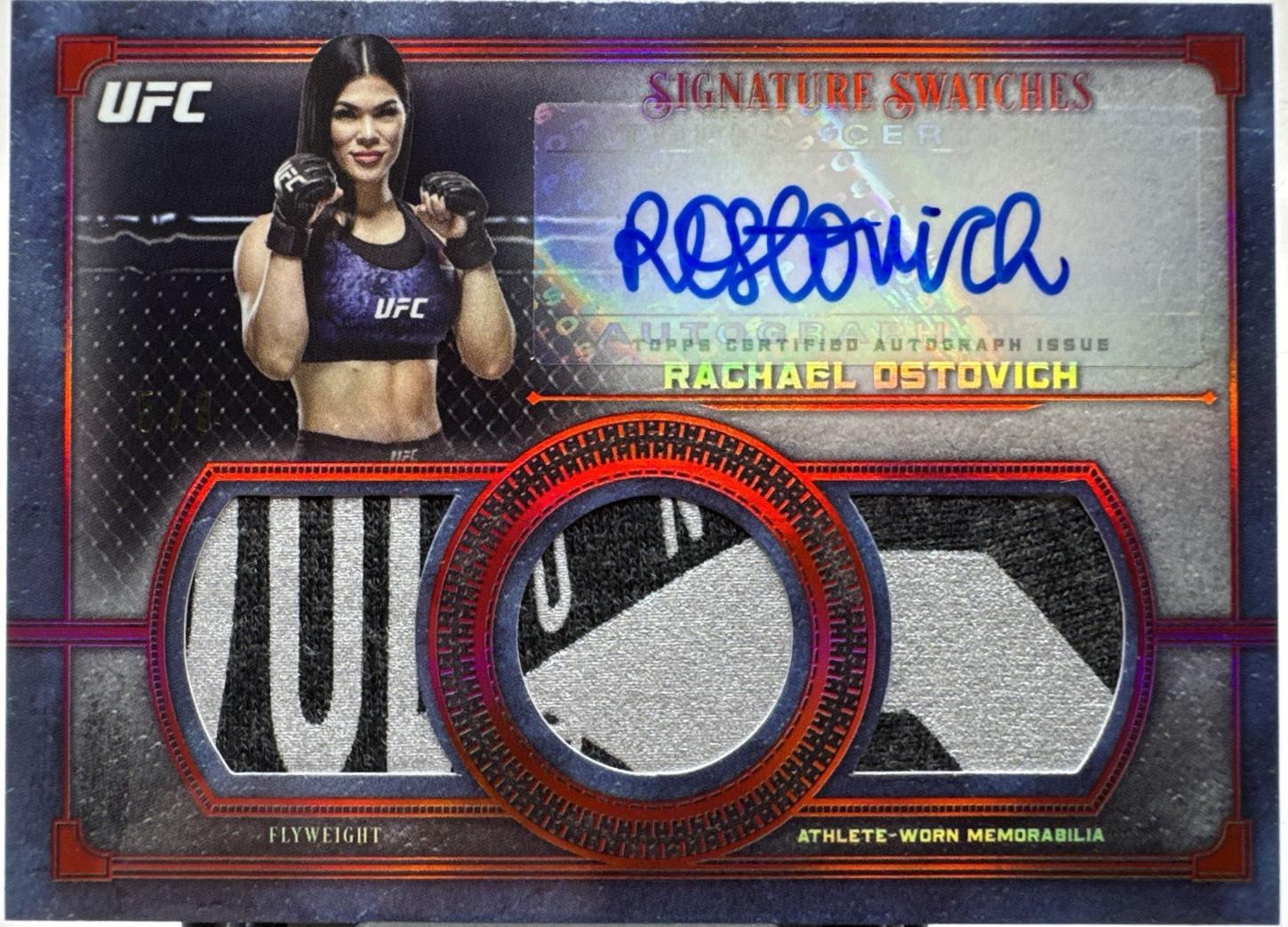Rachael Ostovich 2019 Topps UFC Museum Collection Museum Autographs #MA-RO Ruby