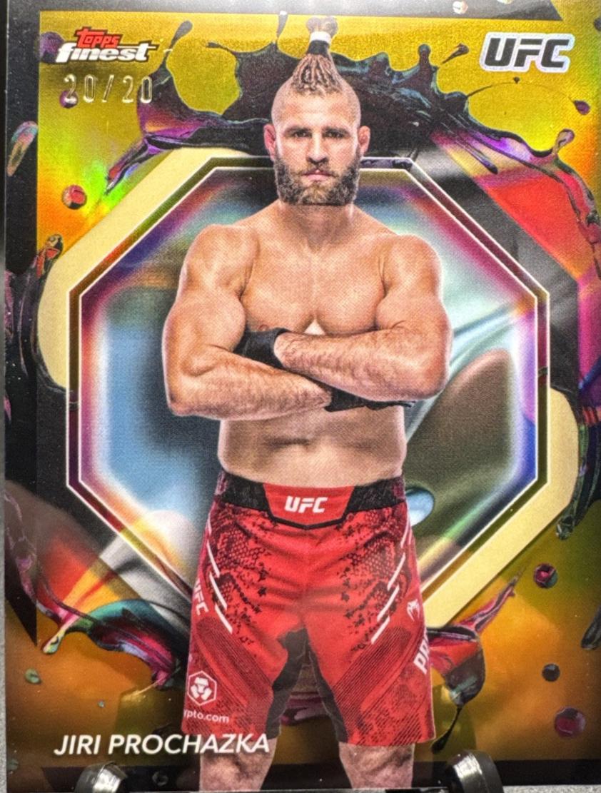 Jiri Prochazka 2024 Topps Finest UFC Base Rare #240 Gold Refractor