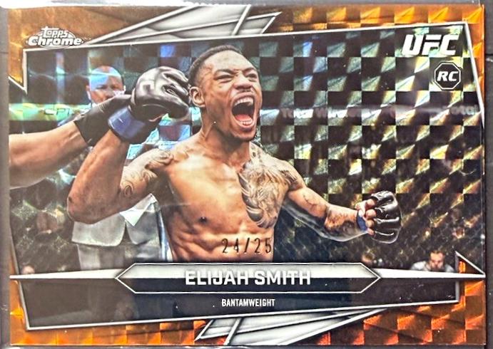 Elijah Smith 2026 Topps Chrome UFC Base #41 Orange Geometric Refractor