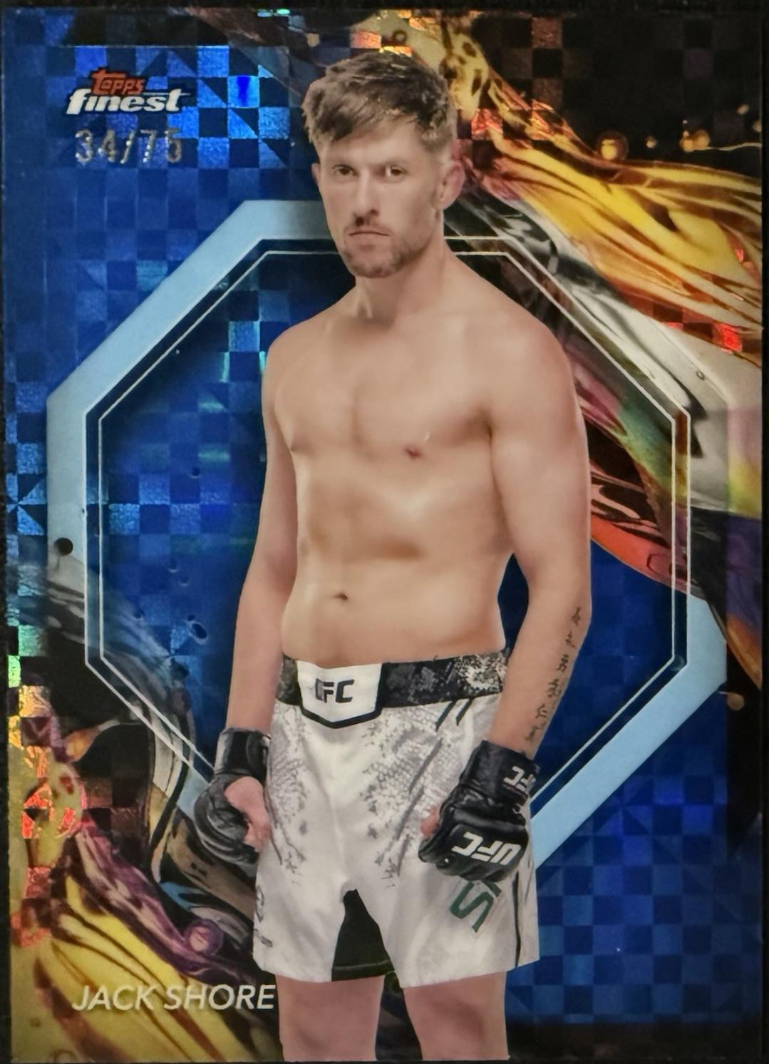 Jack Shore 2024 Topps Finest UFC Base Uncommon #131 Blue Checkerboard Refractor
