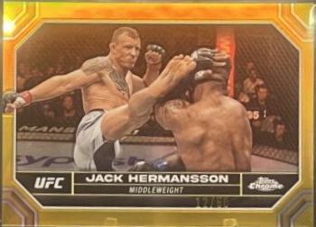 Jack Hermansson 2024 Topps Chrome UFC Base #83 Gold Refractor