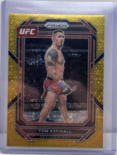 Tom Aspinall 2023 Panini Prizm UFC Base #138 Gold