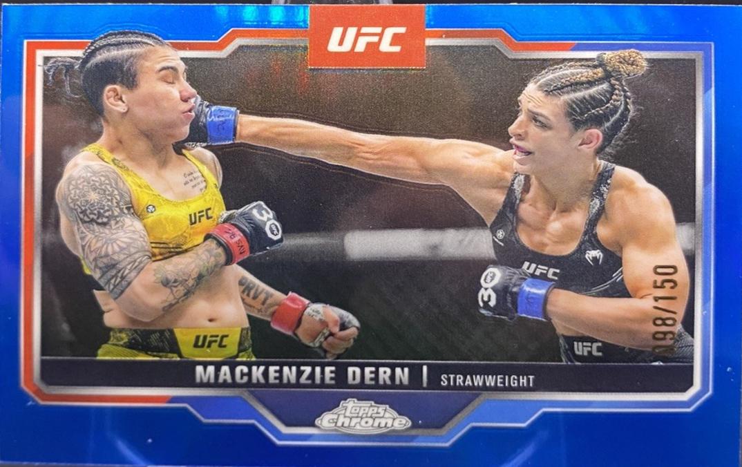 Mackenzie Dern 2025 Topps Chrome UFC Base #183 Blue Refractor