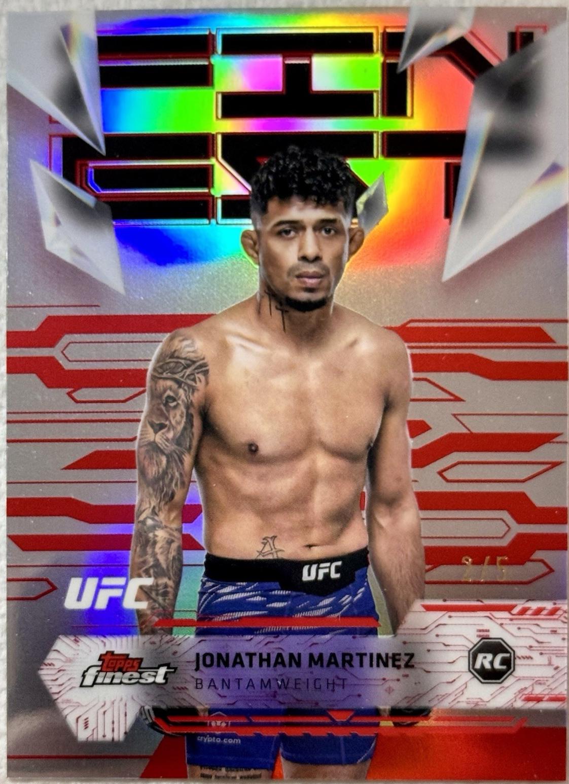Jonathan Martinez 2025 Topps Finest UFC Base Uncommon #126 Checkerboard Refractor