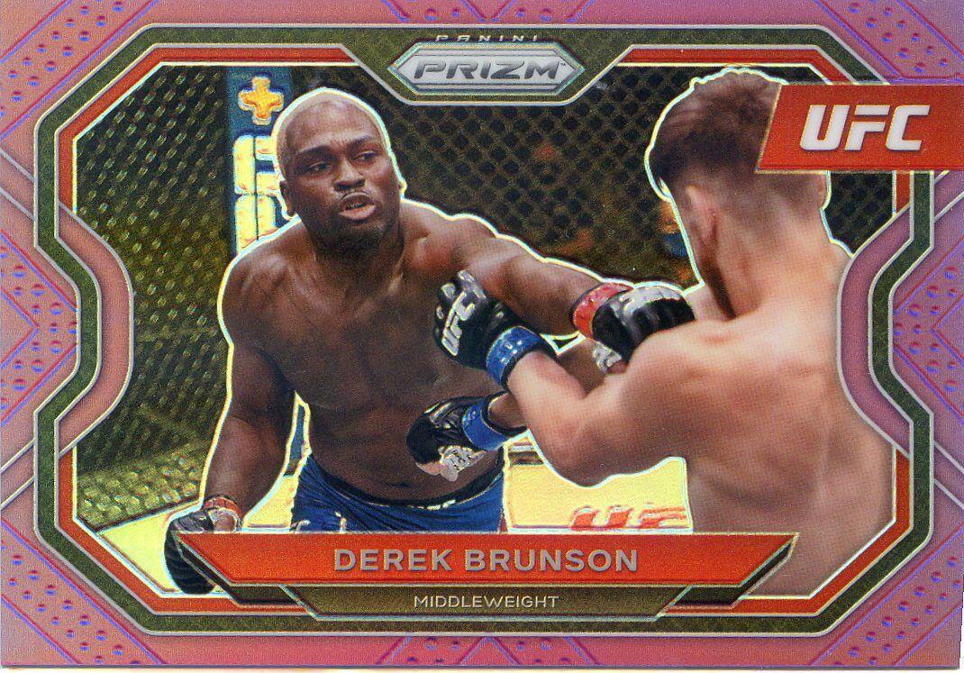 Derek Brunson 2021 Panini Prizm UFC Base #186 Purple