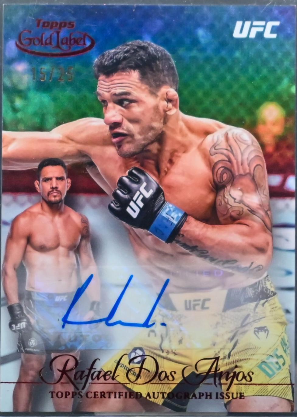 Rafael Dos Anjos 2024 Topps Gold Label UFC Gold Label Autographs #GLA-RDA Red
