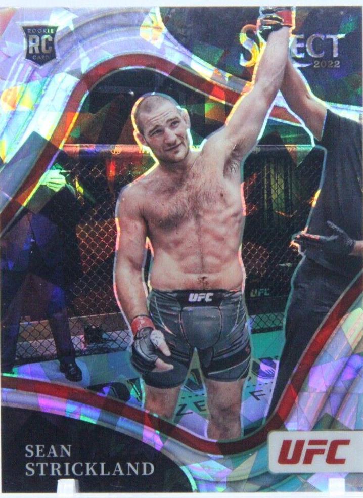 Sean Strickland 2022 Panini Select UFC Octagonside #264 Cracked Ice