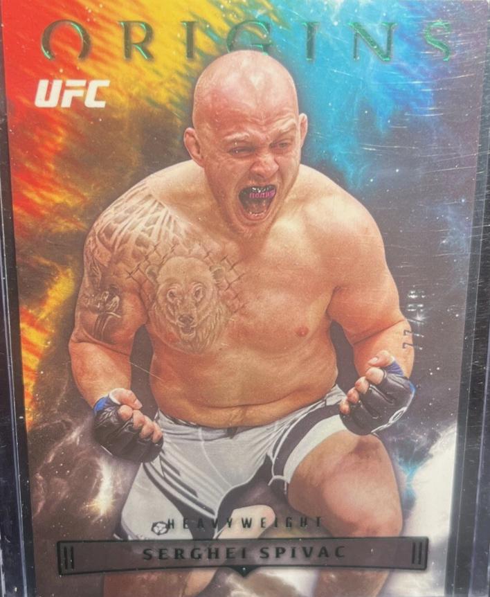 Serghei Spivac 2023 Panini Chronicles UFC Base Origins #140 Green