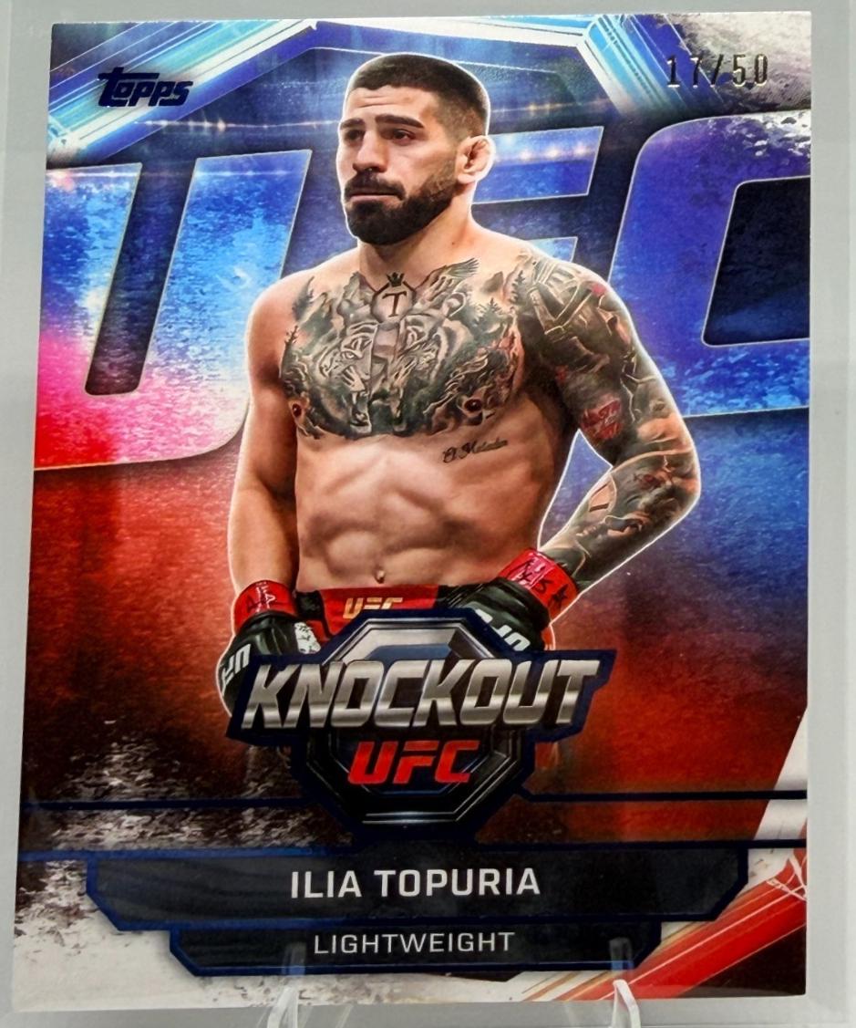 Ilia Topuria 2026 Topps Knockout UFC Base #25 Blue