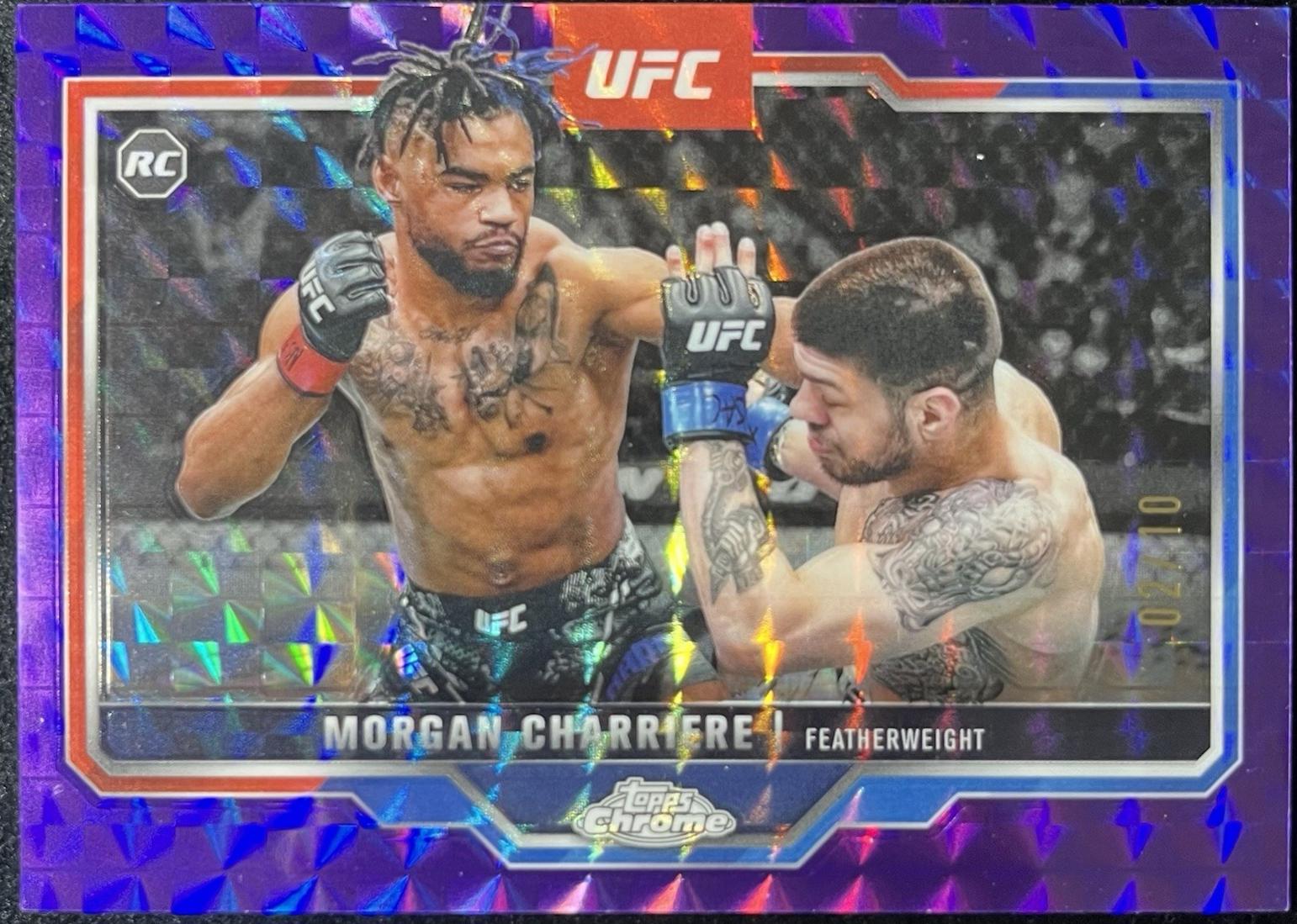 Morgan Charriere 2025 Topps Chrome UFC Base #37 Purple Geometric Refractor