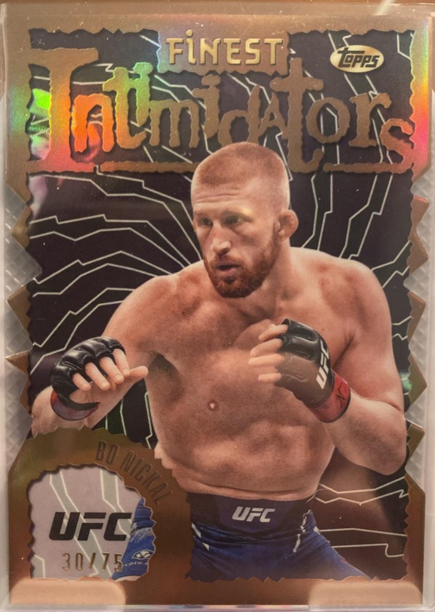 Bo Nickal 2024 Topps Finest UFC Intimidators #INT-26 Die-Cut Refractor