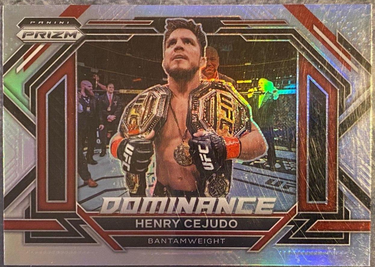 Henry Cejudo 2023 Panini Prizm UFC Dominance #8 Silver