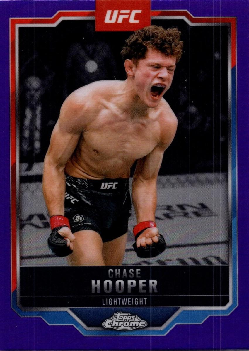 Chase Hooper 2025 Topps Chrome UFC Base #17 Purple Refractor