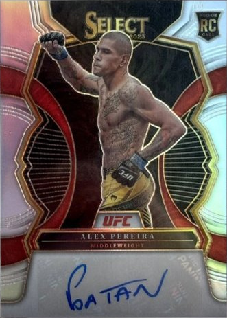 Alex Pereira 2023 Panini Select UFC Rookie Signatures #19 Cracked Ice