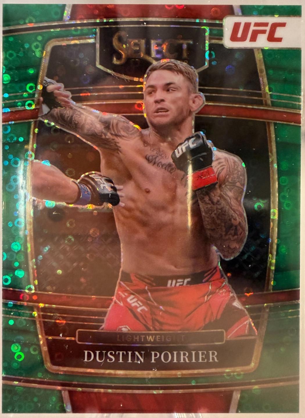 Dustin Poirier 2022 Panini Select UFC Concourse #75 Green Disco