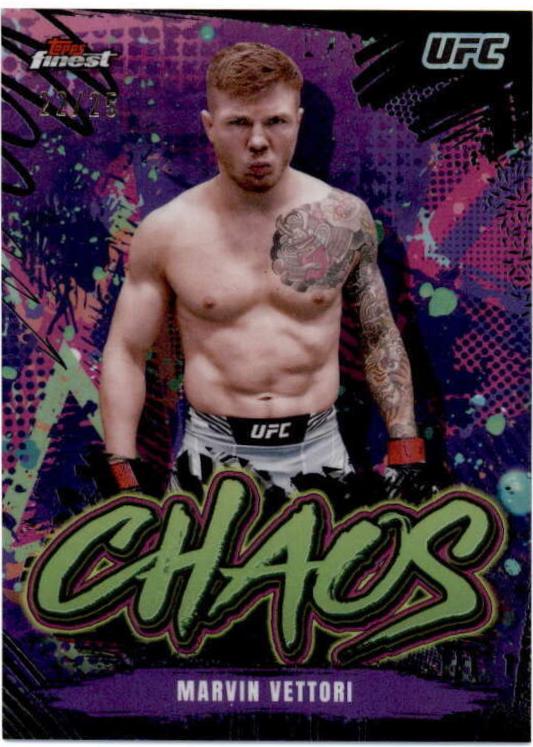 Marvin Vettori 2024 Topps Finest UFC Chaos #CHA-3 Black Refractor