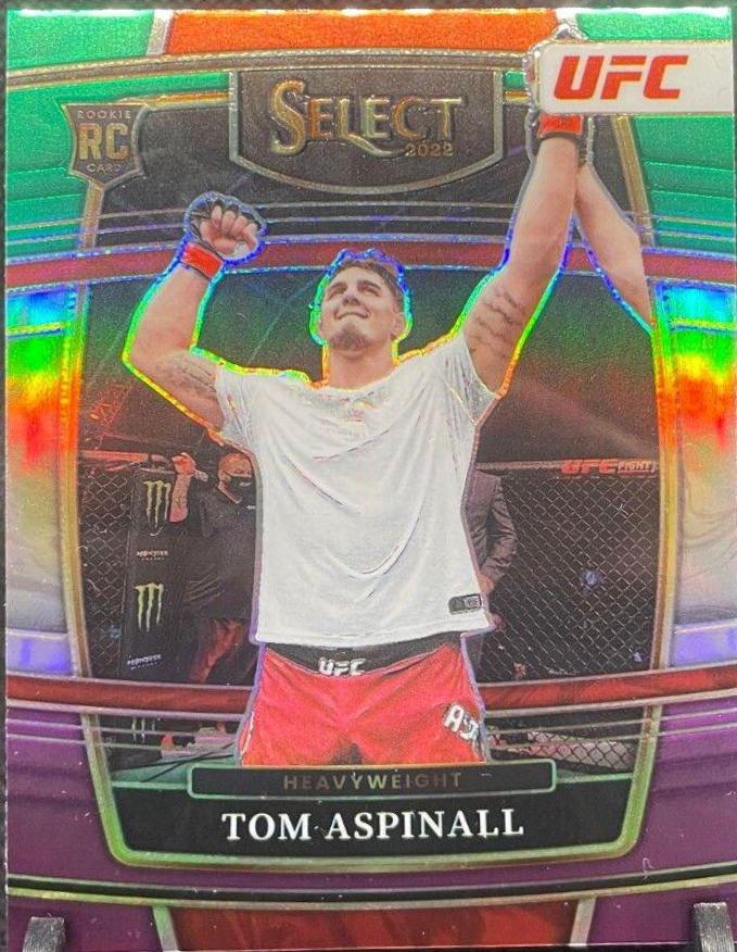 Tom Aspinall 2022 Panini Select UFC Premier Level #185 Green and Purple