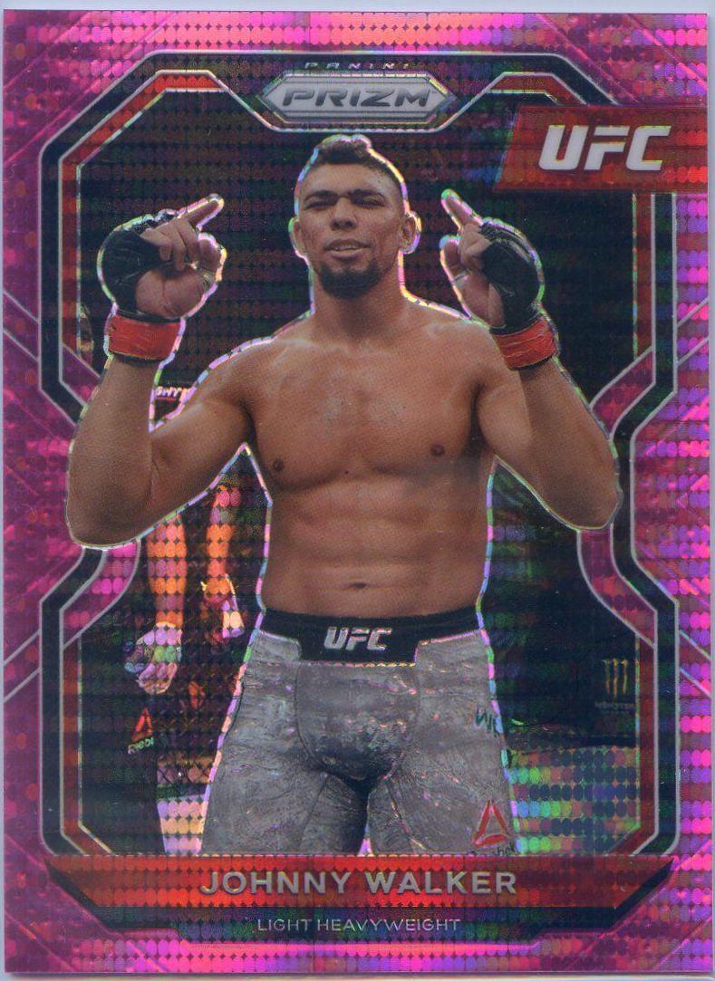 Johnny Walker 2021 Panini Prizm UFC Base #15 Pink Pulsar