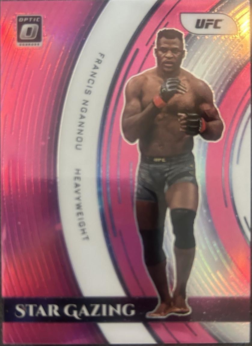 Francis Ngannou 2022 Panini Donruss Optic UFC Star Gazing #15 Pink