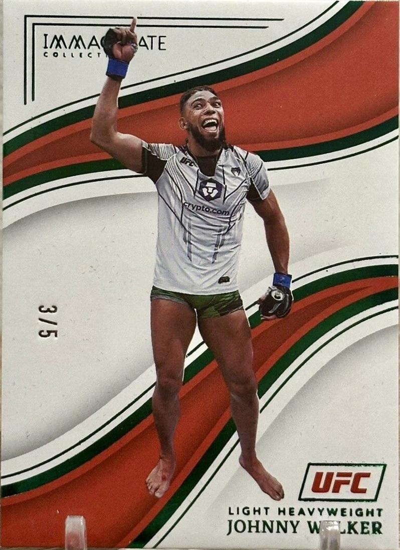 Johnny Walker 2023 Panini Immaculate Collection UFC Base #40 Green