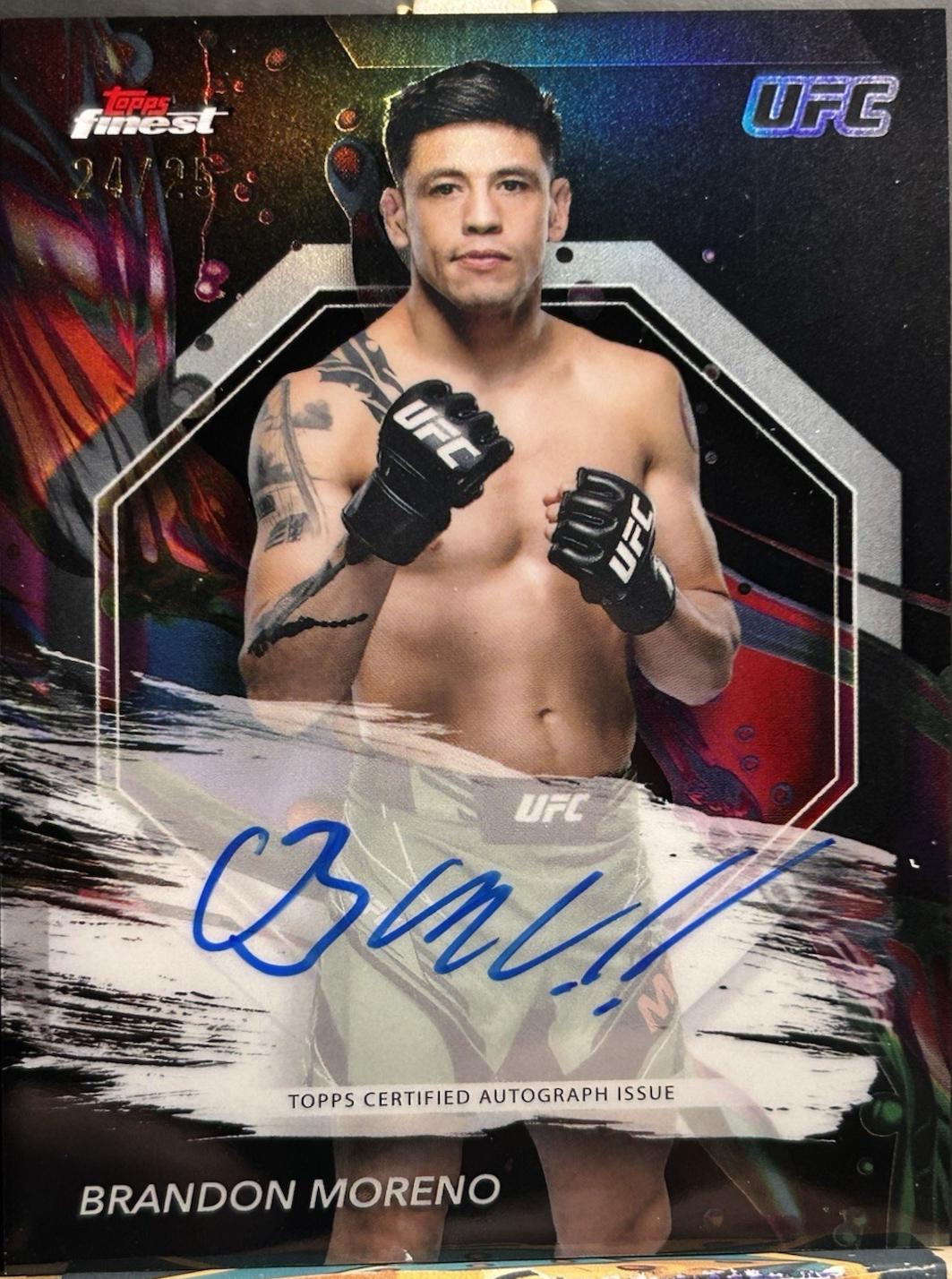 Brandon Moreno 2024 Topps Finest UFC Finest Autographs #FA-BMO Black Refractor