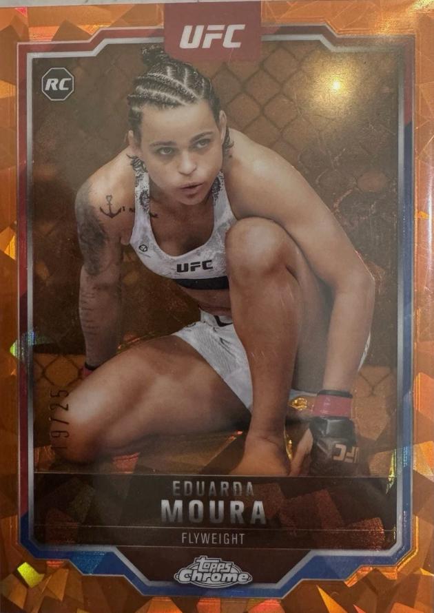 Eduarda Moura 2025 Topps Chrome Sapphire UFC Base Sapphire #24 Red Sapphire