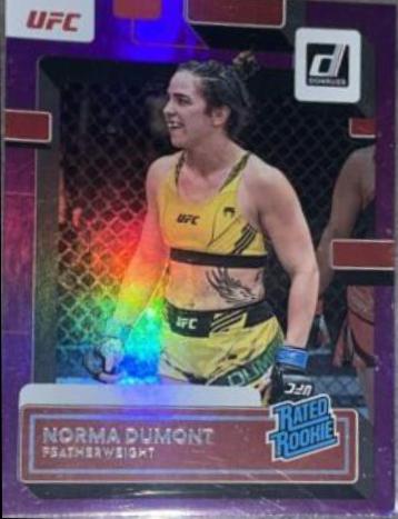 Norma Dumont 2023 Panini Donruss UFC Base #204 Purple Flood